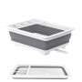 Égouttoir à vaisselle pliable et organisateur de rangement - Design 2 en 1 peu encombrant pour cuisine, caravane, camping - Bac