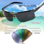 ZILLERATE Lunette De Soleil Homme Polarisée Pour la conduite, le vélo, le golf, le ski et tous les sports, Qualité supérieure, A