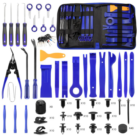 Hochferr 250 Pièces Outils Demontage Garniture Voiture Outil de Démontage pour Panneau Autoradio Tableau De Bord De Voiture
