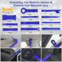 Hochferr 250 Pièces Outils Demontage Garniture Voiture Outil de Démontage pour Panneau Autoradio Tableau De Bord De Voiture