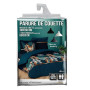 Douceur d'Intérieur, Parure de Lit 3 Pièces (260 x 240 cm) Alianor Bleu, 100% Coton