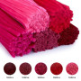 GUWINA 500 Pièces Fil Chenille Rouge pour Loisirs Créatifs, 30cm Long et 8mm d'Épaisseur, Lot de Cure Pipe Multicolores, 5 Coule