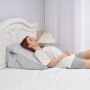 VEVOR Coussin Incliné Lit, Oreiller Triangulaire Orthopédique Réglable, Rembourrage en Mousse, Housse Douce et Lavable, Coussin