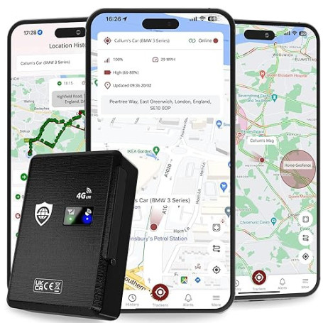 SafeTag Mag 4G – Traceur GPS Magnétique Rechargeable pour Voitures, Camionnettes et Motos. 90 Jours en Veille, Suivi en Temps Ré