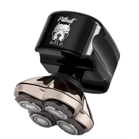 Skull Shaver Pitbull Gold Pro GX5 - Rasoir Tête et Visage - Sans Fil, Utilisation Humide et Sèche, Résistant à l’Eau, Format Voy