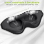 Masque de Nuit Homme/Femme, Laitver Masque de Sommeil Anti-Lumière, Zéro Pression Oculaire & Design Elargi sur le Côté, Doux & C