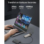 NOVOO Docking Station d'accueil USB C, 15-en-1, 2 HDMI 4K@60Hz, VGA, USB-C/A 5Gbps, Lecteur SD/TF, Ethernet Gigabit, 100W PD – B