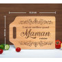 Cadeau Fete des Meres, Cadeau Maman - Idee Planche à Découper en Bambou Gravée, Cadeaux Anniversaire Maman Original (31,2×22,0×1
