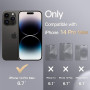 JETech Coque Silicone pour iPhone 14 Pro Max 6,7 Pouces, Protection Complète du Corps au Toucher Soyeux, Étui Housse Anti-Chocs