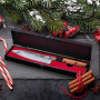 MITSUMOTO SAKARI Couteau Japonais de 22 cm, Couteau Cuisine Gyutu Forgé à la Main, Couteau de Cuisine en acier à Haute Carbone (