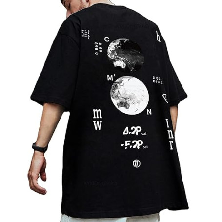 XYXIONGMAO T-Shirt de Sport décontracté à Manches Courtes en Coton lâche Streetwear Japonais Hip Hop Unisexe pour Homme