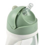 Béaba Biberon/Tasse d'apprentissage 2 en 1, Tasse Paille Enfant, 100 Pour cent étanche, Anti-fuite, Facile à Ouvrir, Poignées am