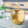 Talking Tables Seau à glace pomme dorée avec couvercle – Accessoires de chariot à boissons de qualité supérieure pour décoration