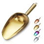 Cuillère à glace en or 6 OZ, cuillère à glace en métal plaqué or titane pour machine à glaçons, polyvalente pour la cuillère de