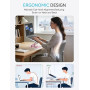 SOUNDANCE Support pour Ordinateur Portable avec Base rotative à 360°, rehausseur Ergonomique pour Bureau, Hauteur réglable Multi