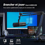 TONOR USB/XLR Micro Dynamique, Cardioïde Microphone pour Podcasting, Gaming, Streaming, Broadcasting, Enregistrement Vocal, Chan