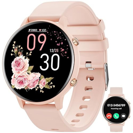 Hwagol Montre Connectée Homme Femme 1.39" Smartwatch avec Podometre, Moniteur Sommeil, avec 140+ Sportifs, Smartwatch Montre Int
