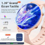 Hwagol Montre Connectée Homme Femme 1.39" Smartwatch avec Podometre, Moniteur Sommeil, avec 140+ Sportifs, Smartwatch Montre Int