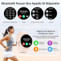 Hwagol Montre Connectée Homme Femme 1.39" Smartwatch avec Podometre, Moniteur Sommeil, avec 140+ Sportifs, Smartwatch Montre Int