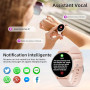 Hwagol Montre Connectée Homme Femme 1.39" Smartwatch avec Podometre, Moniteur Sommeil, avec 140+ Sportifs, Smartwatch Montre Int