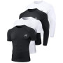 MEETWEE Haut Compression Homme Manche Longue/Courtes,Baselayer Maillot Running Vetement Fitness pour Sports Jogging T-Shirt Base