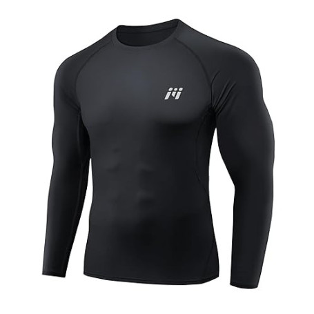 MEETWEE Haut Compression Homme Manche Longue/Courtes,Baselayer Maillot Running Vetement Fitness pour Sports Jogging T-Shirt Base