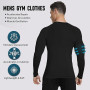 MEETWEE Haut Compression Homme Manche Longue/Courtes,Baselayer Maillot Running Vetement Fitness pour Sports Jogging T-Shirt Base