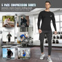 MEETWEE Haut Compression Homme Manche Longue/Courtes,Baselayer Maillot Running Vetement Fitness pour Sports Jogging T-Shirt Base