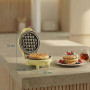 Bestron Mini gaufrier pour gaufres classiques, Petit gaufrier avec revêtement anti-adhésif, pour les anniversaires d'enfants, le