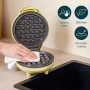 Bestron Mini gaufrier pour gaufres classiques, Petit gaufrier avec revêtement anti-adhésif, pour les anniversaires d'enfants, le