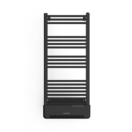 CREATE / Warm Towel Advance/Radiateur sèche-Serviettes électrique avec Chauffage et WiFi, Noir / 51,5x11x115,5 cm/Contrôle par A