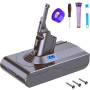 FLYLINKTECH V8 6000mAh Remplacement Batterie Dyson V8 SV10 Li-ion Batterie pour Dyson V8 Absolute Fluffy Animal SV10 Aspirateur