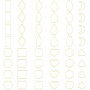 UNICRAFTALE 48Pcs 12 Style 304 Anneaux de Liaison Doré en Acier Inoxydable Liens Rhombus Coeur en Forme Larme Connecteurs D'Anne