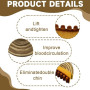 GNALIA Brosse Lymphatique Visage 1 Pièce + Boîte, Massage Contour Menton Mâchoire Marron, Petite Taille Drainage Lymphatique