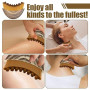 GNALIA Brosse Lymphatique Visage 1 Pièce + Boîte, Massage Contour Menton Mâchoire Marron, Petite Taille Drainage Lymphatique