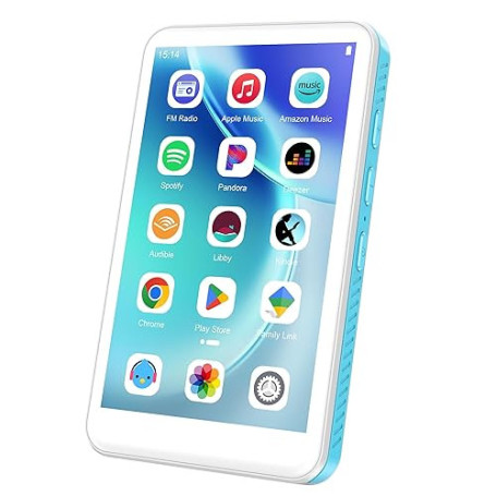 SWOFY Lecteur MP3 160 Go avec Bluetooth et WiFi, D08 Lecteur MP3 Android 13, écran tactile de 4 pouces, Bluetooth, WiFi, compati