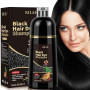 Shampoing Colorant Noir, Color Shampooing Colorant, Black Hair Sye Shampoo 3 en 1, Shampooing Colorant Instantané pour Cheveux,