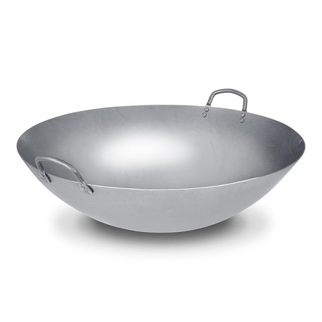 Craft Wok Wok extra large de 53,3 cm en acier carbone martelé à la main (fond rond) / 731W194X