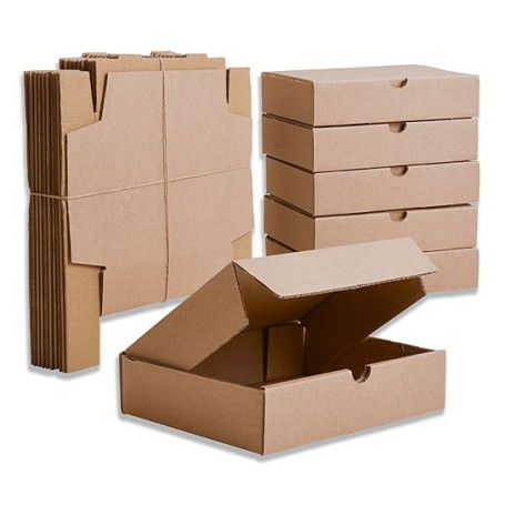 IPEA Boîtes en Carton 21 x 15 x 5 cm pour Expéditions, E-Commerce, Cadeaux - 10 PIÈCES - Made in Italy - Boîtes Carrées Plates P