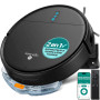 SereneLife Robot Aspirateur Laveur 3-in-1 – Auto-Recharge, Anti-Chute, Nettoyage Automatique, Robot Laveur pour Sols Durs, Tapis