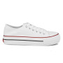 PAYMA - Baskets en Toile pour Femme, Bas Haut, Sneakers Canvas Tennis Chaussures Casuel de Sport. Platform Style. Semelle Simple