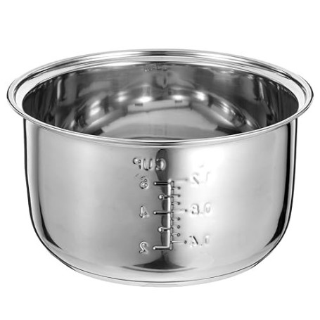 ABOOFAN Cuve IntéRieure En Acier Inoxydable Pour Cuiseur À Riz Pot De Remplacement AntiadhéSif 21 Cm Accessoire Universel Pour C
