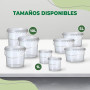 GROWMANIA Lot de 20 seaux en plastique transparent avec poignée 1 l – Boîte de rangement hermétique pour aliments, liquides et p