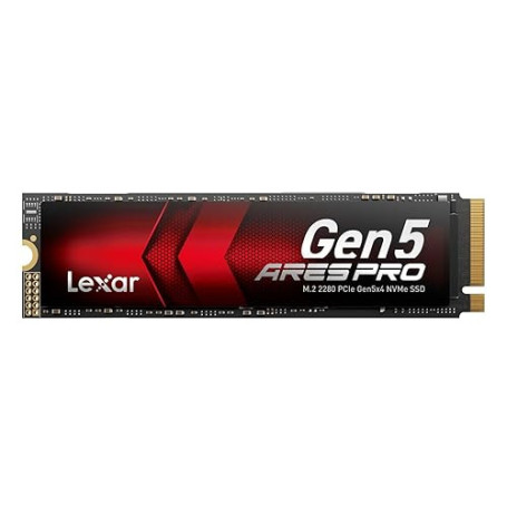 Lexar ARES PRO 1To SSD Gen 5 NVMe M.2, PCIe 5.0 x4 SSD Interne, jusqu'à 14 000 MB/s en Lecture – Pour les Applications d'IA, les