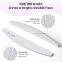 Lot de 20 Limes a Ongles 100 180 Grain, Lime à Ongles Double Face pour Ongles en Gel et Acrylique, Kit de Lima Ongle Réutilisabl