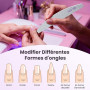 Lot de 20 Limes a Ongles 100 180 Grain, Lime à Ongles Double Face pour Ongles en Gel et Acrylique, Kit de Lima Ongle Réutilisabl