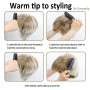 Creamily Perruques blondes courtes pour femme, coupe Pixie avec frange, cheveux synthétiques naturels lisses, perruque courte po