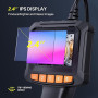 QIMIC Caméra Endoscopique, 1080P HD Endoscope avec Zoom 2X, IP67 Camera Inspection Canalisation à Étanche IPS de 2,4 Pouces, Câb