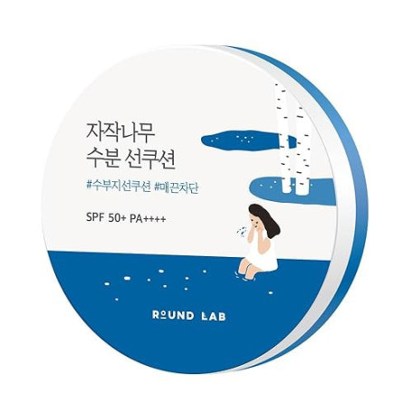 ROUND LAB Coussin Solaire Hydratant au Jus de Bouleau SPF 50+ PA++++ 15g