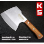 Kitory Feuille de Boucher 16cm, Couteau Hachoir Lourd pour Viande Congelée et Gros Os, Lame Extra-Épaisse 7mm Forgé, Acier 7Cr18